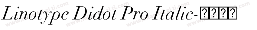 Linotype Didot Pro Italic字体转换